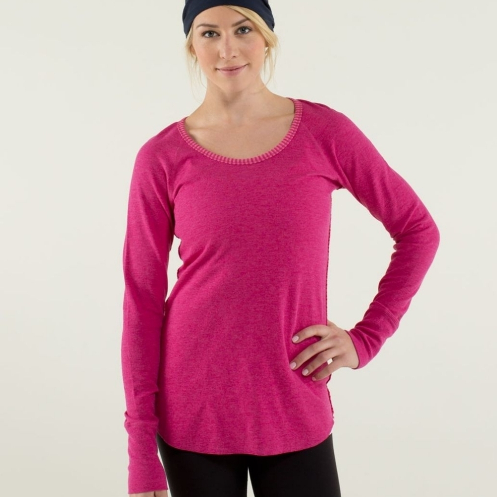 NWOT lululemon‎ athletica Pink Long Sleeve Tee